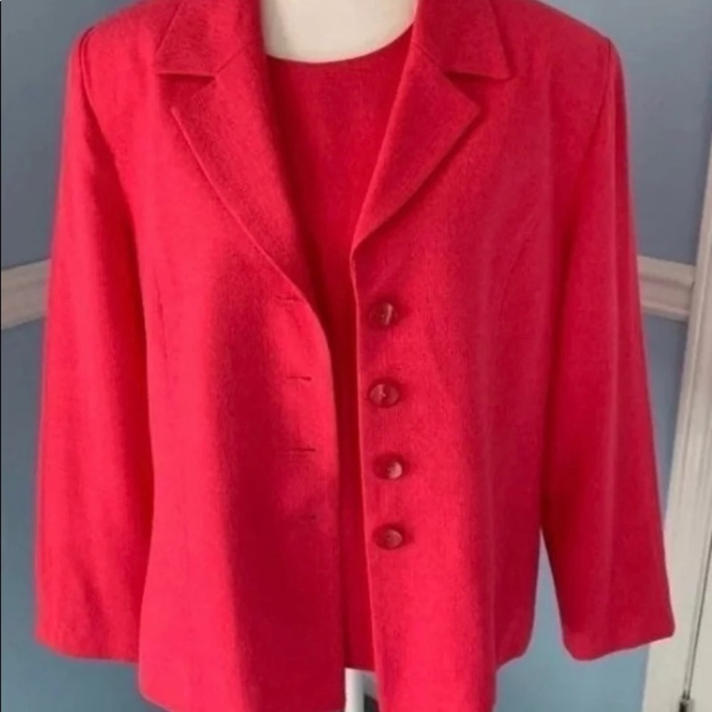 Vintage 2 piece blazer jacket set womans size 18 Henry Lee coat/top - Picture 4 of 6